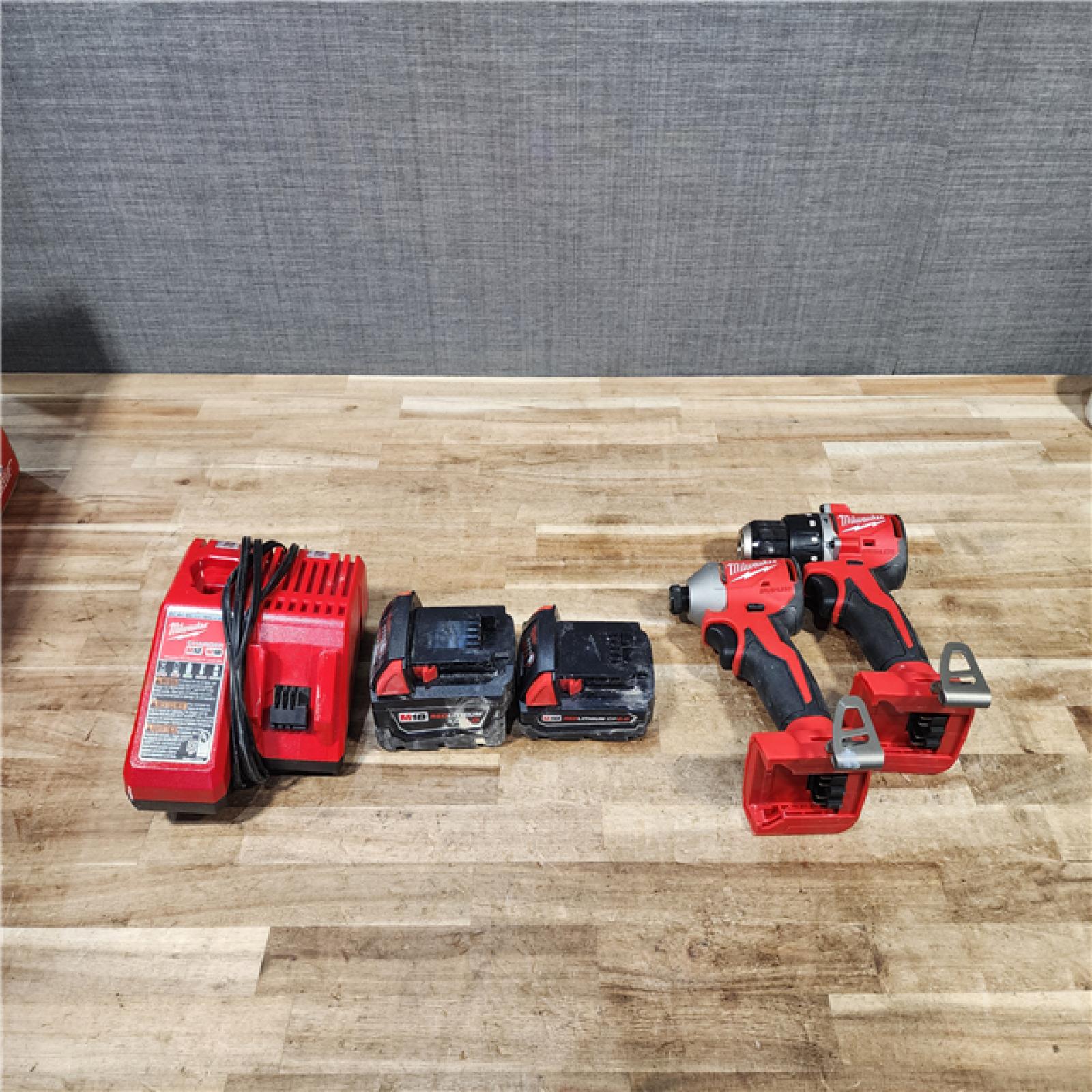 HOUSTON LOCATION - AS - IS Milwaukee 18-Volt Lithium-Ion Brushless Cordless Compact Hammer Drill/Impact Combo Kit