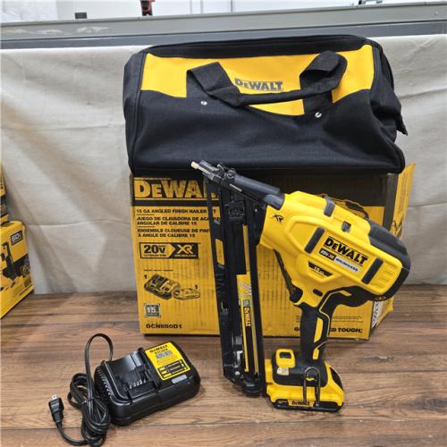 AS-IS DeWalt 20V MAX XR 15 Ga. Cordless 34 Deg Nailer Kit (Battery & Charger) 20 V