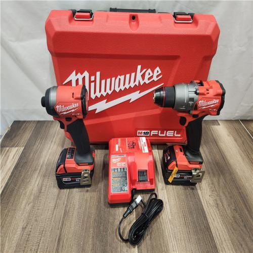 AS-IS- MILWAUKEE FUEL 18V Lithium-Ion Brushless Cordless Hammer Drill and Impact Driver Combo Kit
