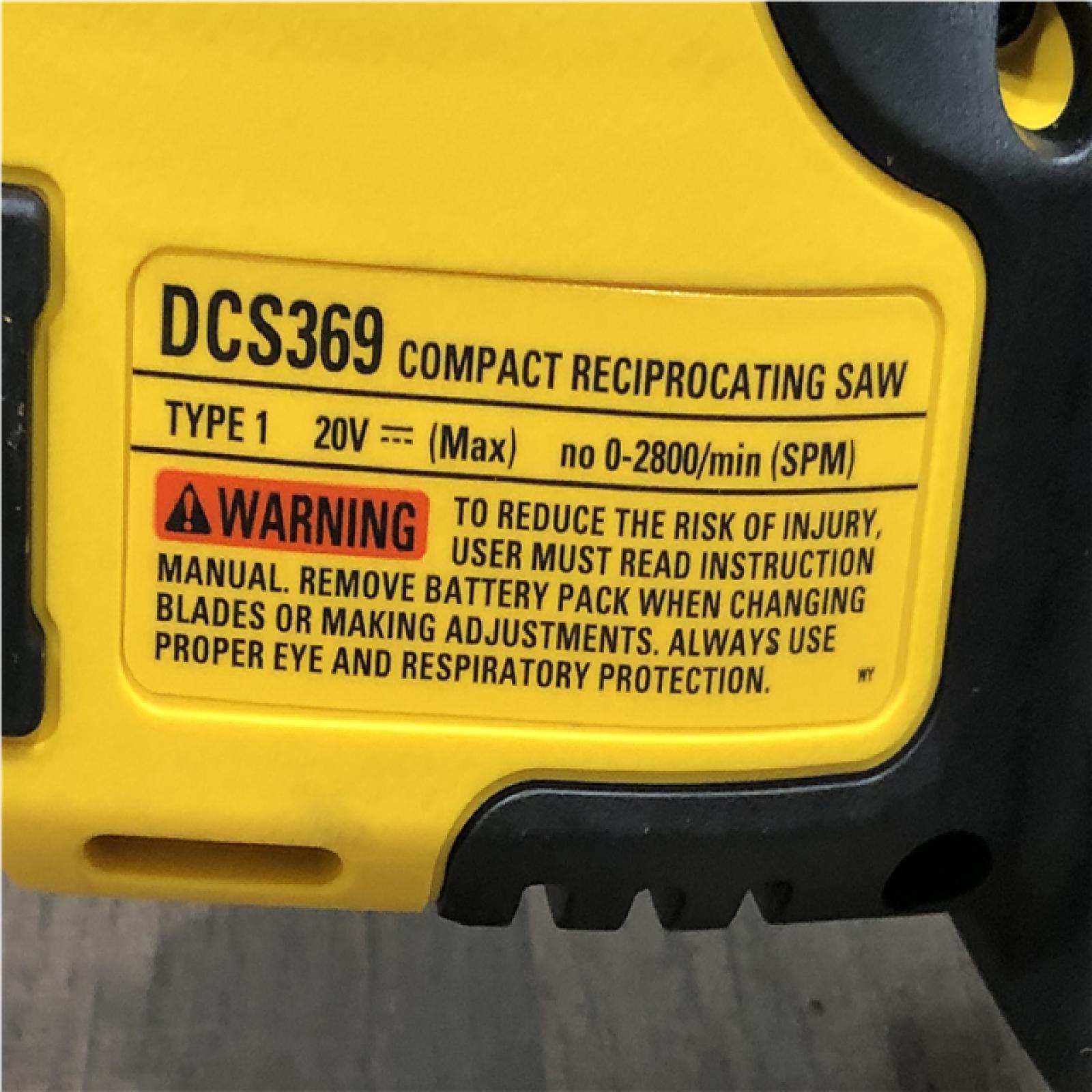 AS-IS DEWALT ATOMIC 20V MAX Cordless Brushless Compact Reciprocating Saw (Tool Only)