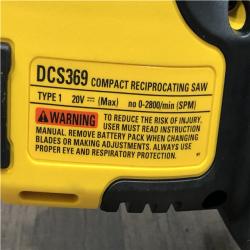 AS-IS DEWALT ATOMIC 20V MAX Cordless Brushless Compact Reciprocating Saw (Tool Only)