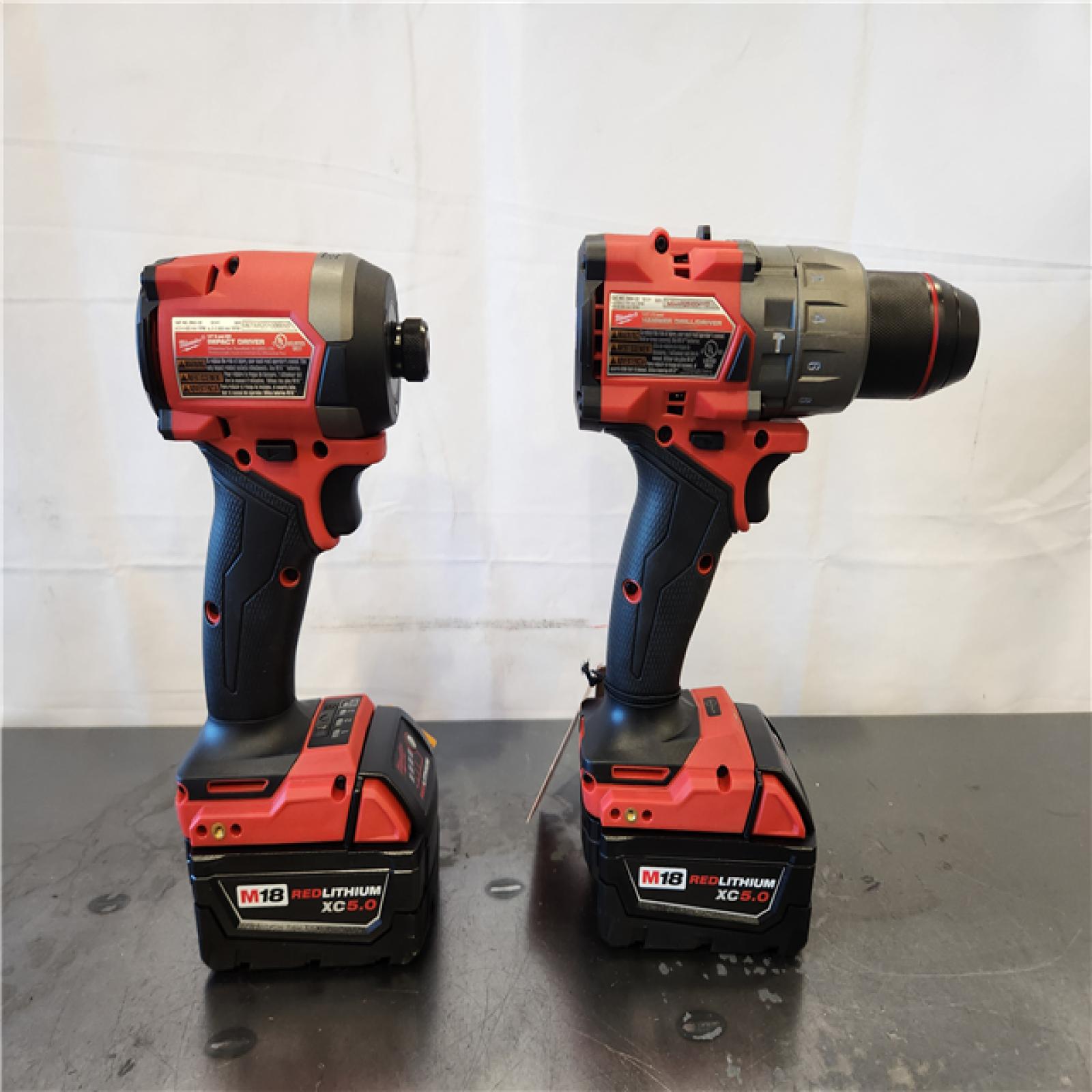 AS-IS- Milwaukee FUEL 18V Lithium-Ion Brushless Cordless Hammer Drill and Impact Driver Combo Kit