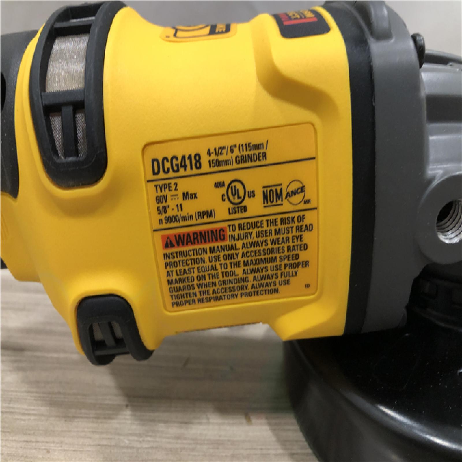 AS-IS DEWALT 60V MAX Cordless 4.5 in. to 6 in. Small Angle Grinder (Tool Only)