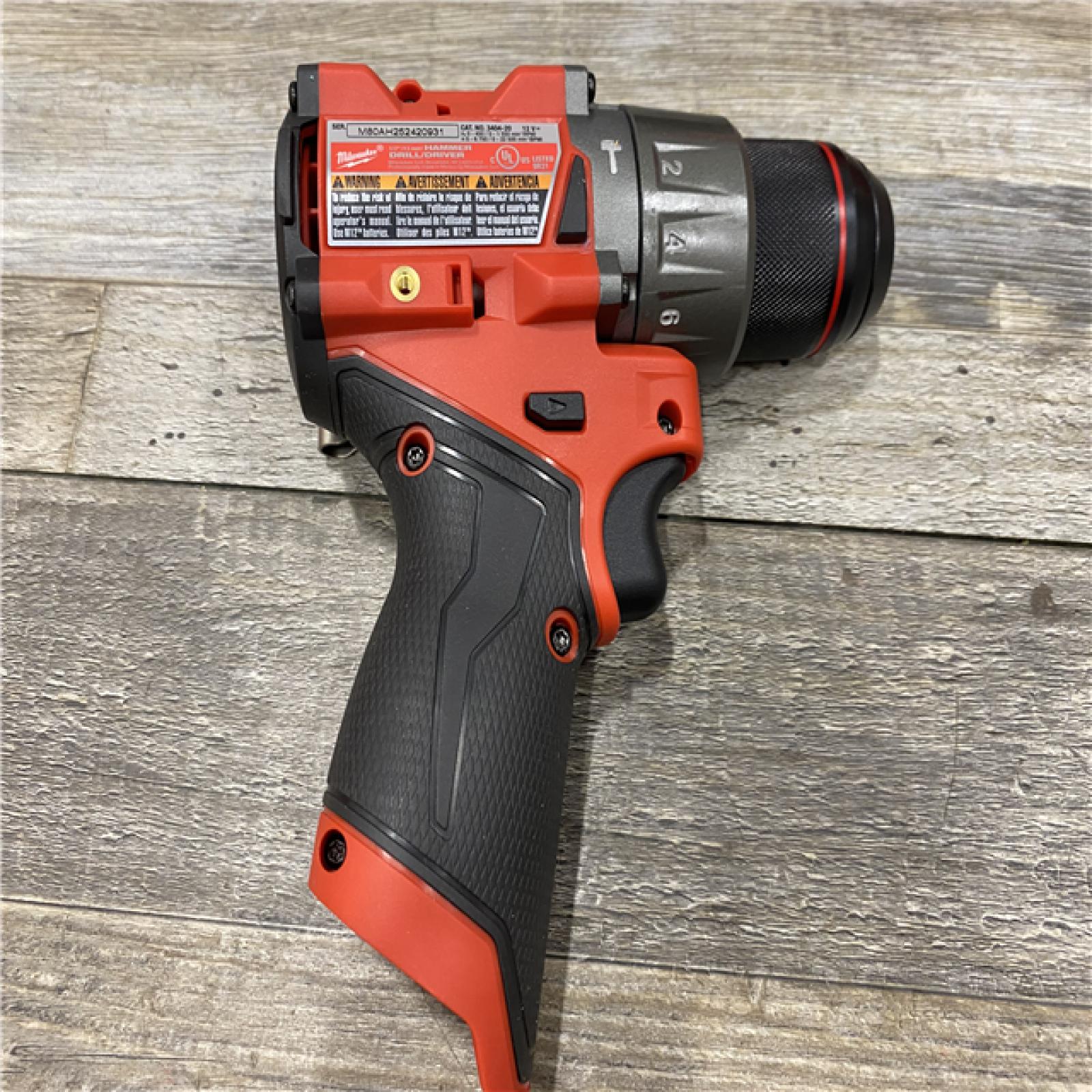 AS-IS Milwaukee FUEL 12-Volt Lithium-Ion Brushless Cordless 1/2 in. Hammer Drill Kit