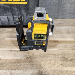HOUSTON LOCATION - AS-IS DEWALT 12V MAX Lithium-Ion 100 ft. Green Self-Leveling 3-Beam 360 Degree Laser Level with 2.0Ah Battery  Charger and Case