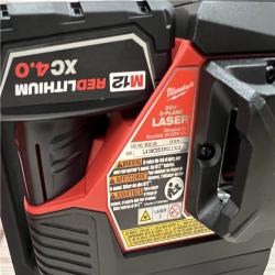 AS-IS Milwaukee 12-Volt Lithium-Ion Cordless Green 250 ft. 3-Plane Laser Level Kit