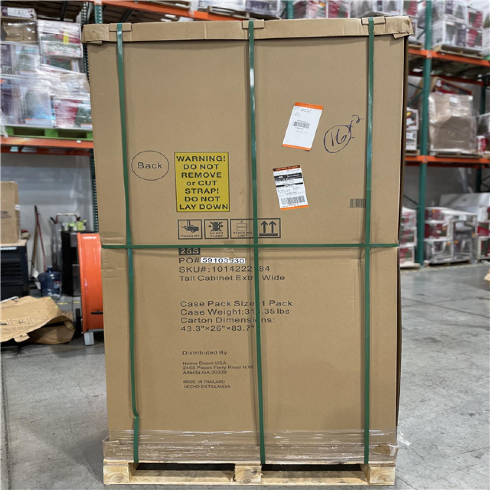 DALLAS LOCATION -AS-IS Husky 42 in. W x 82 in. H x 24 in. D Extra Wide Pre-Assembled 19-Gauge Welded Steel 1-Piece Garage Storage System in Black