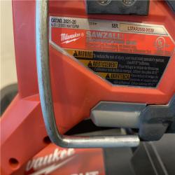 AS-IS MILWAUKEE M18 FUEL18V Lithium-Ion Brushless Cordless SAWZALL Reciprocating Saw with PACKOUT Tool-Box  (1) 5.0 Battery  and Charger
