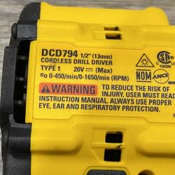 AS-IS DEWALT Atomic 20V Lithium-Ion Cordless Compact 1/2 in. Drill/Driver Kit