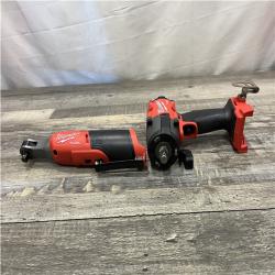 AS-IS Milwaukee FUEL 18V Cordless Mid Torque 1/2 in. Impact Wrench w/ 12 FUEL 3/8 in. Ratchet Combo Kit