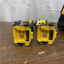 AS-IS DEWALT 20V MAX XR Cordless Drill/Driver, ATOMIC Impact Driver 2 Tool Combo Kit, (2) 2.0Ah Batteries, Charger, and Bag