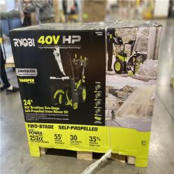 DALLAS LOCATION - RYOBI 40V HP Brushless Whisper Series 24 2-Stage Cordless Electric Self-Propelled Snow Blower