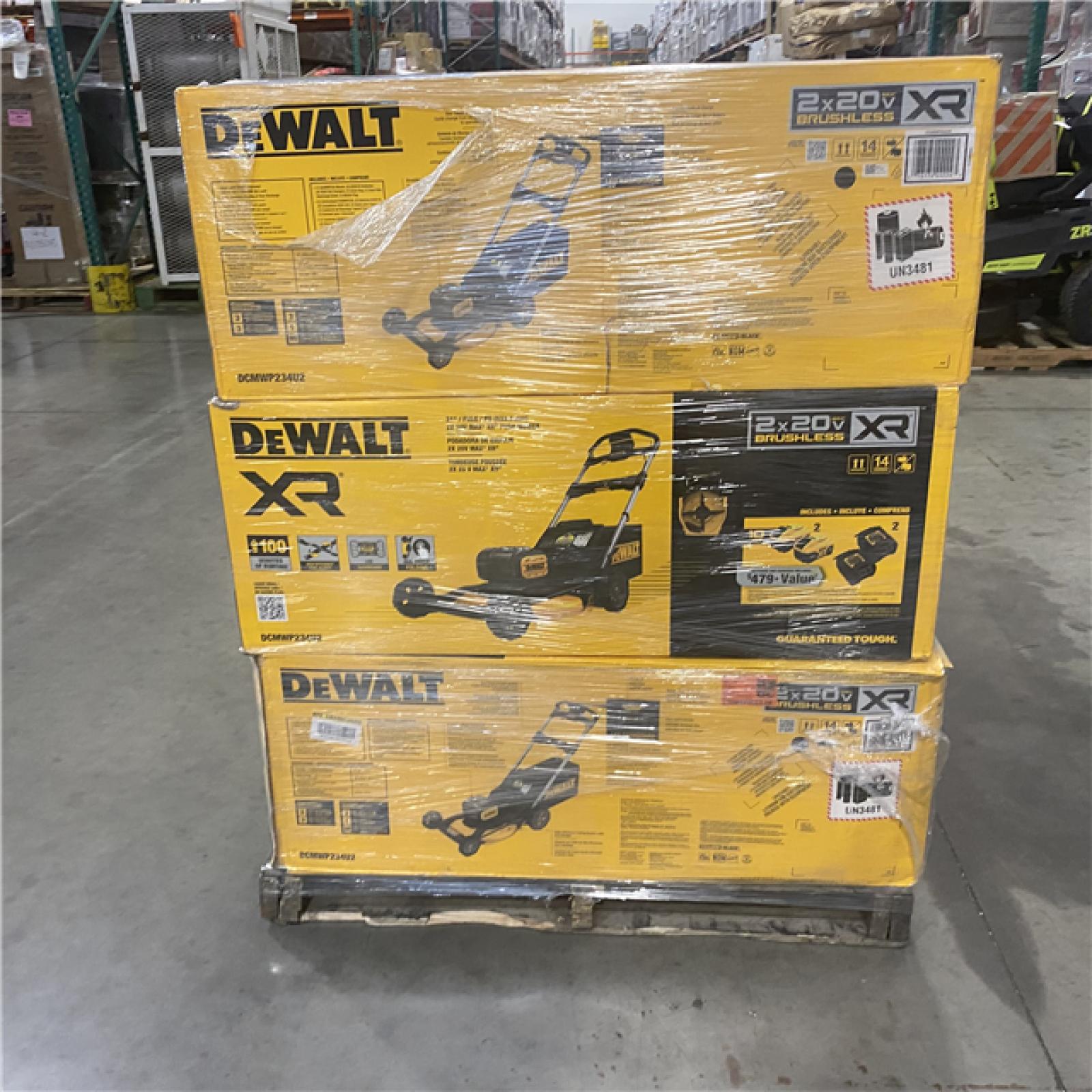 Dallas Location - As-Is DEWALT Lawn Mower Pallet