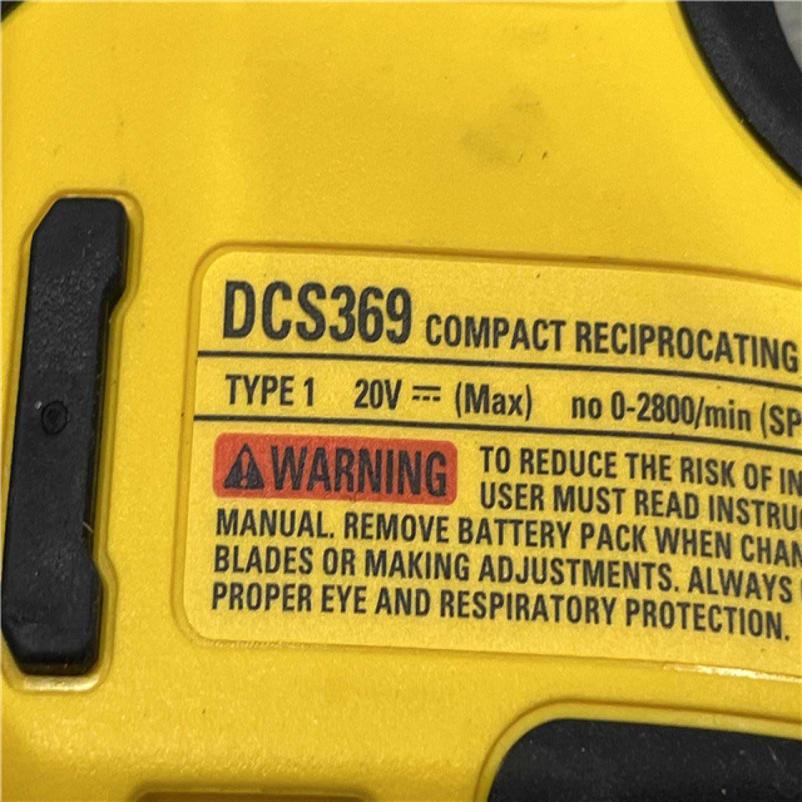 AS-IS DEWALT ATOMIC 20V MAX Cordless Brushless Compact Reciprocating Saw (Tool Only)