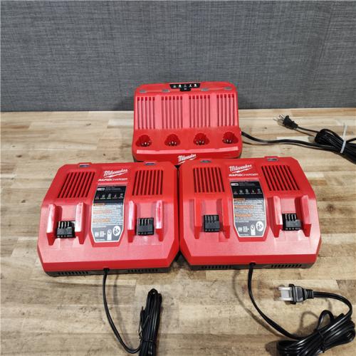 HOUSTON LOCATION - AS-IS MILWAUKEE BATTERY CHARGER PACK QTY - 3