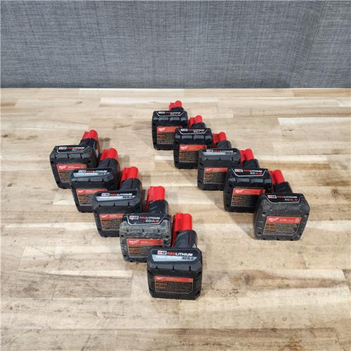 HOUSTON LOCATION - AS-IS MILWAUKEE BATTERY PACK QTY - 10
