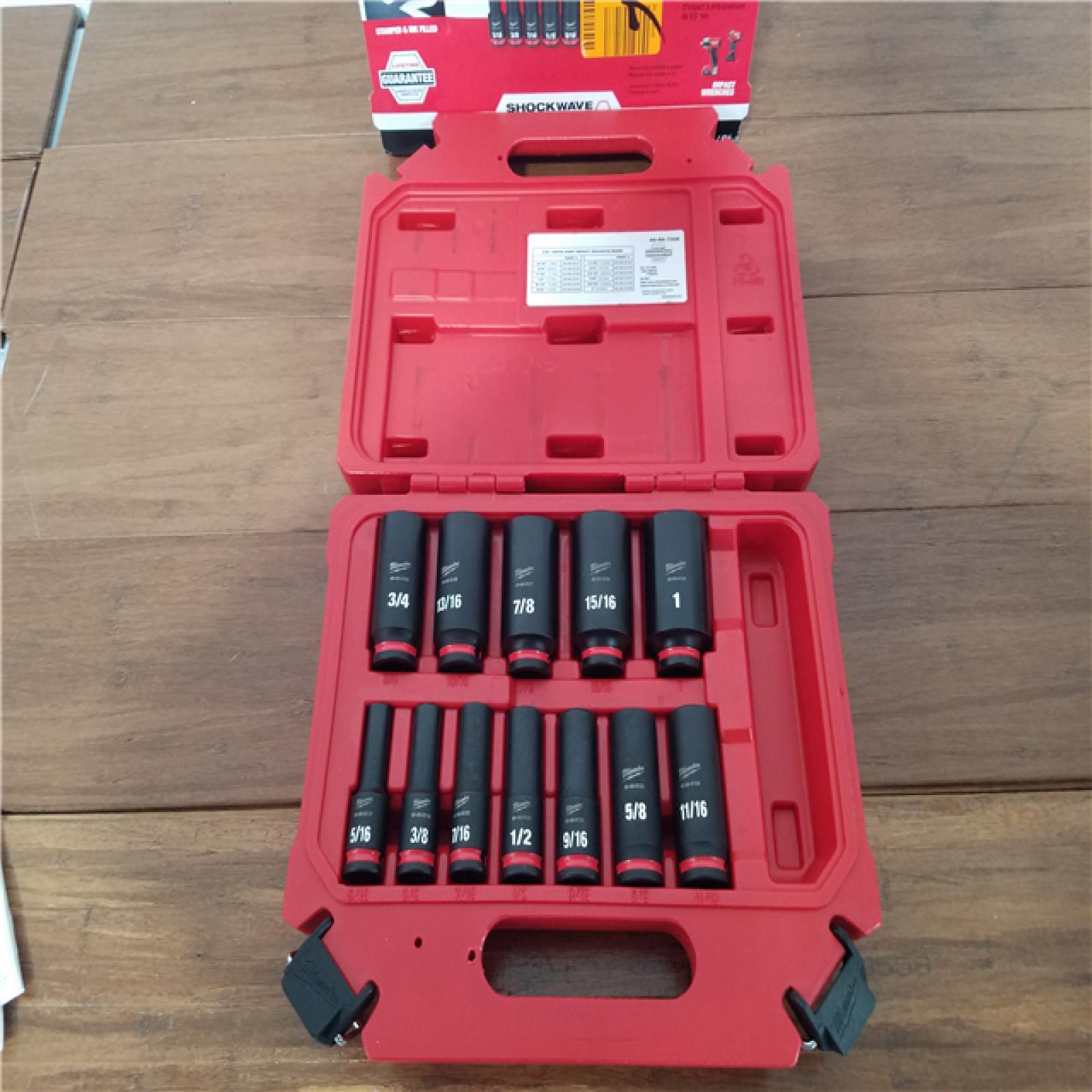 California AS-IS Milwaukee 12 piece 3/8 Drive Impact Socket Kit w/Case