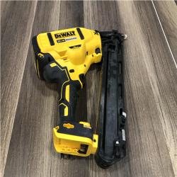 AS-IS DEWALT 20V MAX XR Lithium-Ion Cordless 15-Gauge Angled Finish Nailer (Tool Only)