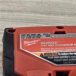 AS-IS Milwaukee M12 FUEL SURGE 12V Cordless 1/4 in. Hex Impact Driver Compact Kit