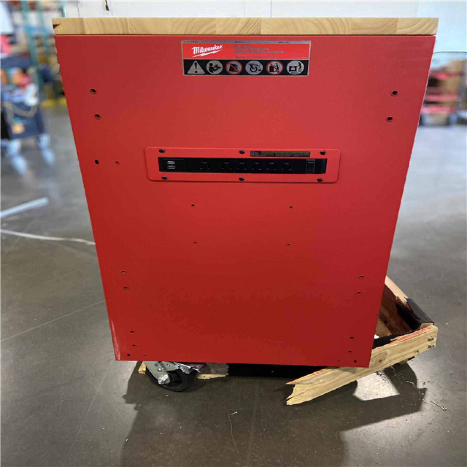 DALLAS LOCATION - Milwaukee Tool Storage 52 in. W x 22 in. D Heavy Duty Red Mobile Workbench Cabinet