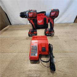 AS-IS- Milwaukee  18V Lithium-Ion Cordless Drill Driver/Impact Driver Combo Kit