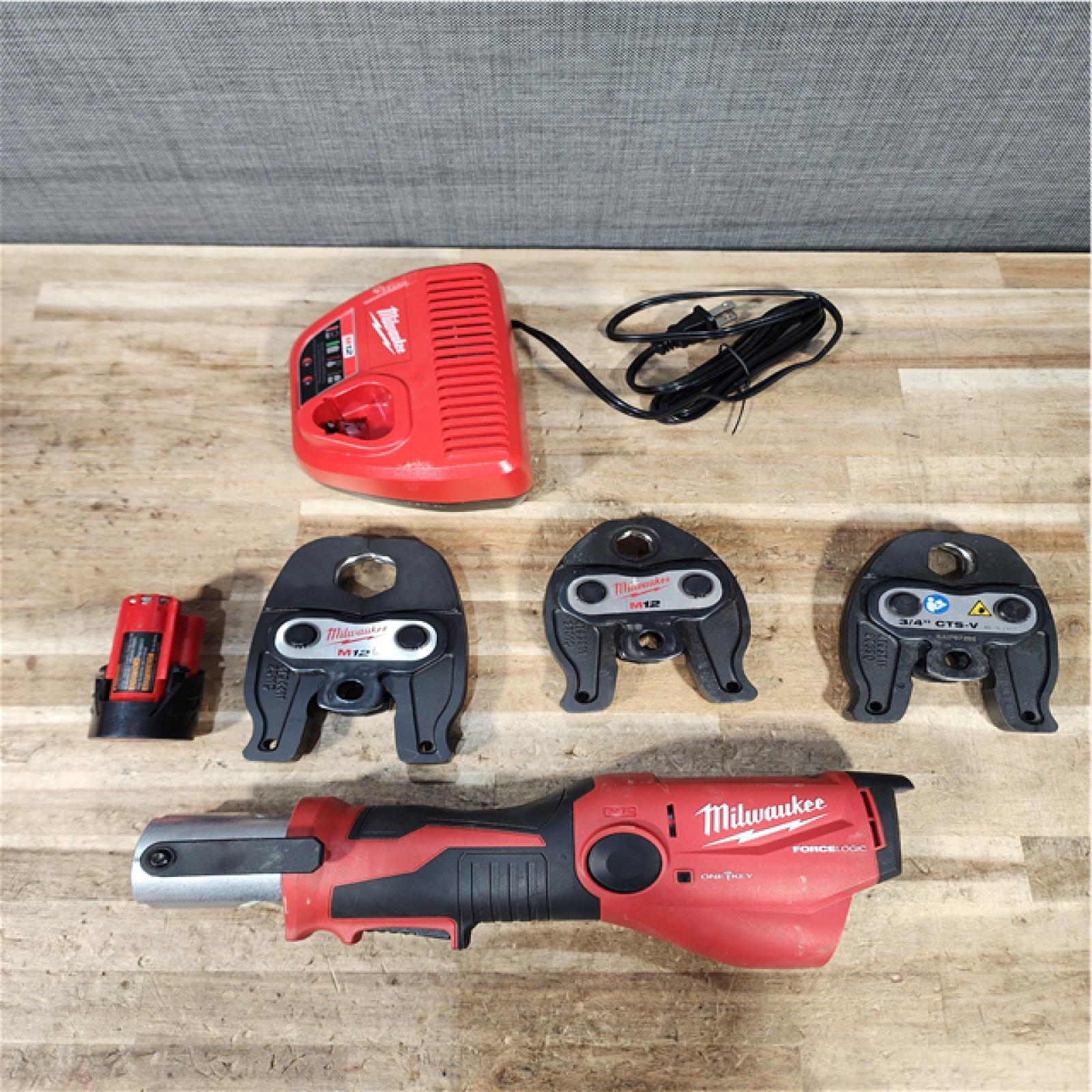 Houston Location AS-IS Milwaukee 12-Volt Lithium-Ion FORCE LOGIC Copper Press Tool Kit
