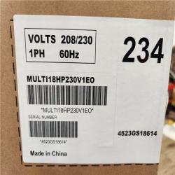Phoenix Location NEWLY SEALED MULTI18HP230V1EO Gree 18,000 BTU 2-Zone Gen2 21 SEER Heat Pump