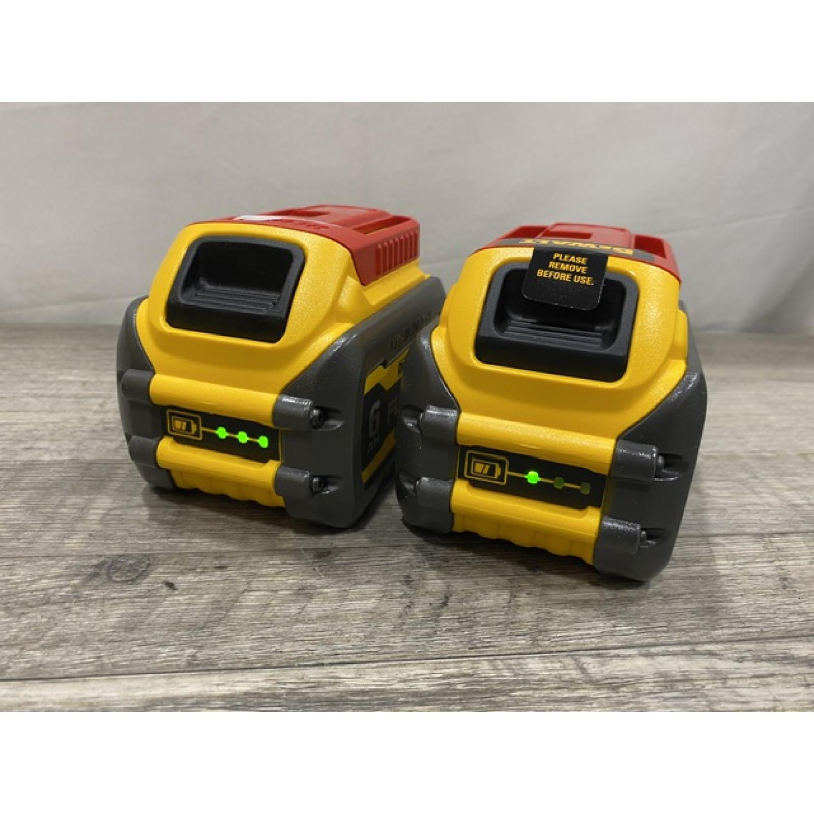 AS-IS DEWALT FLEXVOLT 20V/60V MAX Lithium-Ion 6.0Ah Battery Pack (2 Pack)