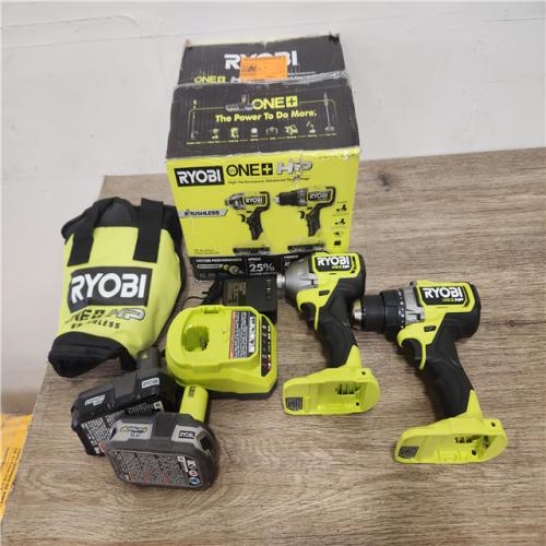 Phoenix Location NEW RYOBI ONE+ HP 18V Brushless Cordless 1/2 in. Drill/Driver and Impact Driver Kit w/(2) Batteries, Charger, and Bag