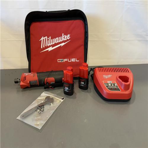 Like New! - Milwaukee FUEL 12V 1/4 Cordless Brushless Straight Die Grinder Kit