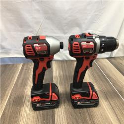 AS-IS Milwaukee 18V Lithium-Ion Cordless Drill Driver/Impact Driver Combo Kit