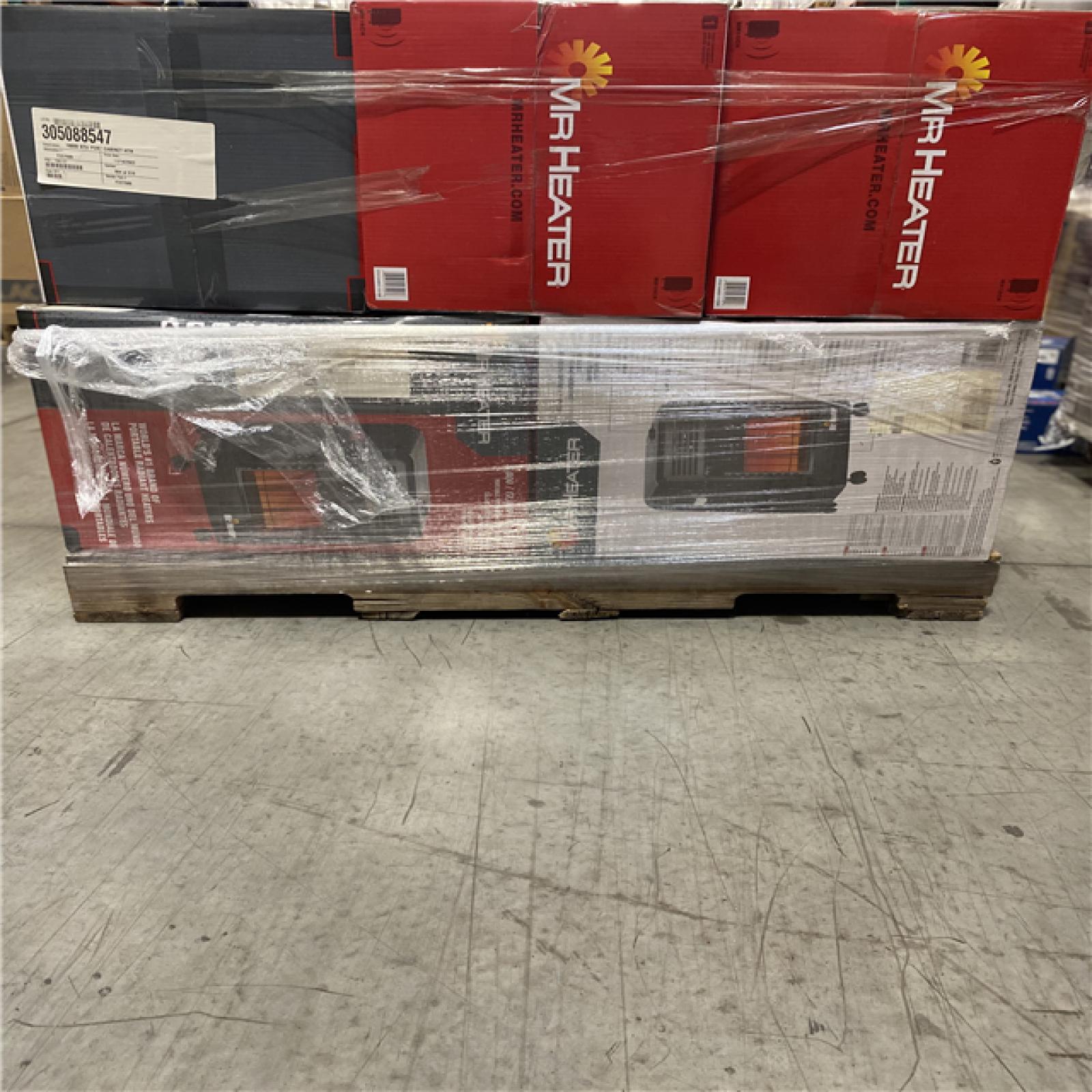 DALLAS LOCATION -  Mr. Heater 18 000 BTU Cabinet Propane Outdoor Space Heater with Hose and Regulator PALLET-(10 UNITS)