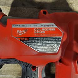 HOUSTON LOCATION - AS-IS Milwaukee M18 FUEL 18-Volt Lithium-Ion Brushless Cordless Coil Roofing Nailer (Tool Only)