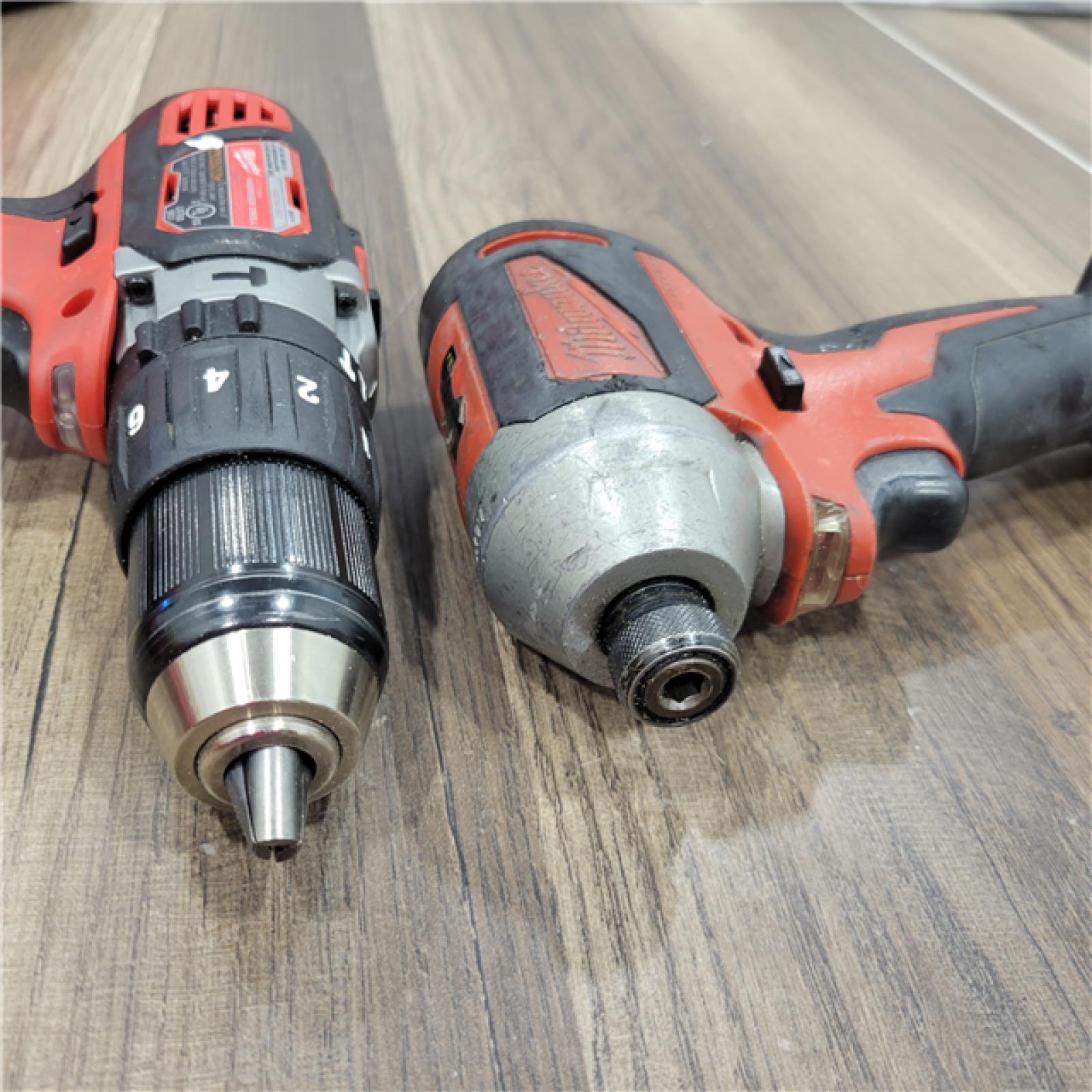 AS-IS Milwaukee M18 18V Cordless Brushed 2 Tool Drill/Driver and Impact Driver Kit