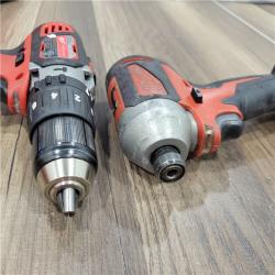 AS-IS Milwaukee M18 18V Cordless Brushed 2 Tool Drill/Driver and Impact Driver Kit