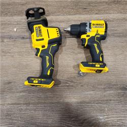 AS-IS DEWALT 20-Volt Maximum Lithium-Ion Cordless 2-Tool Combo Kit with (2) Batteries, Charger and Bag