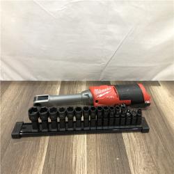 AS-IS Milwaukee FUEL INSIDER 12V Lithium-Ion Brushless Cordless 1/4 in. - 3/8 in. Extended Reach Box Ratchet (Tool-Only)