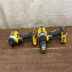 AS-IS DEWALT 20V MAX XR Hammer Drill and ATOMIC Impact Driver 2 Tool Cordless Combo Kit with (2) 4.0Ah Batteries, Charger, and Bag