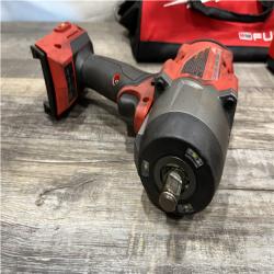 AS-IS Milwaukee FUEL 18V Lithium-Ion Brushless Cordless 1/2 in. Impact Wrench w/Friction Ring Kit