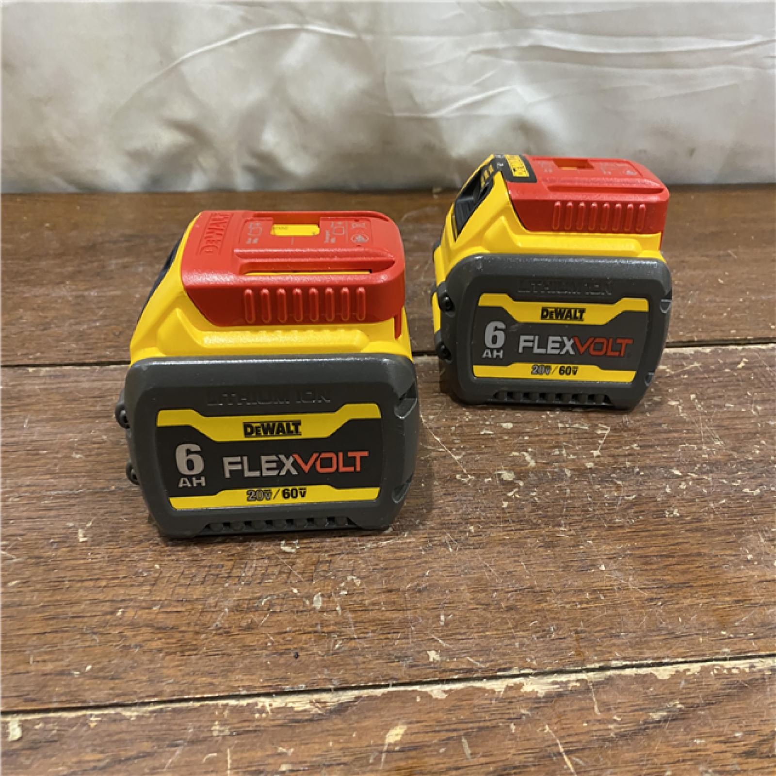 AS-IS DEWALT FLEXVOLT 20V/60V MAX Lithium-Ion 6.0Ah Battery Pack (2 Pack)