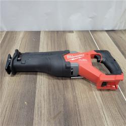 AS-IS  MILWAUKEE M18 FUEL 18V Lithium-Ion Brushless Cordless SAWZALL Reciprocating Saw Kit W/one 5.0 Ah Batteries, Charger and Case