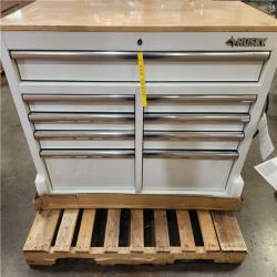 Phoenix NEW Husky Tool Storage 46 in. W x 18 in. D 9-Drawer Gloss White Mobile Workbench Cabinet