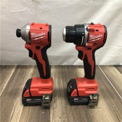 AS-IS Milwaukee 18V Lithium-Ion Brushless Cordless Compact Drill/Impact Combo Kit