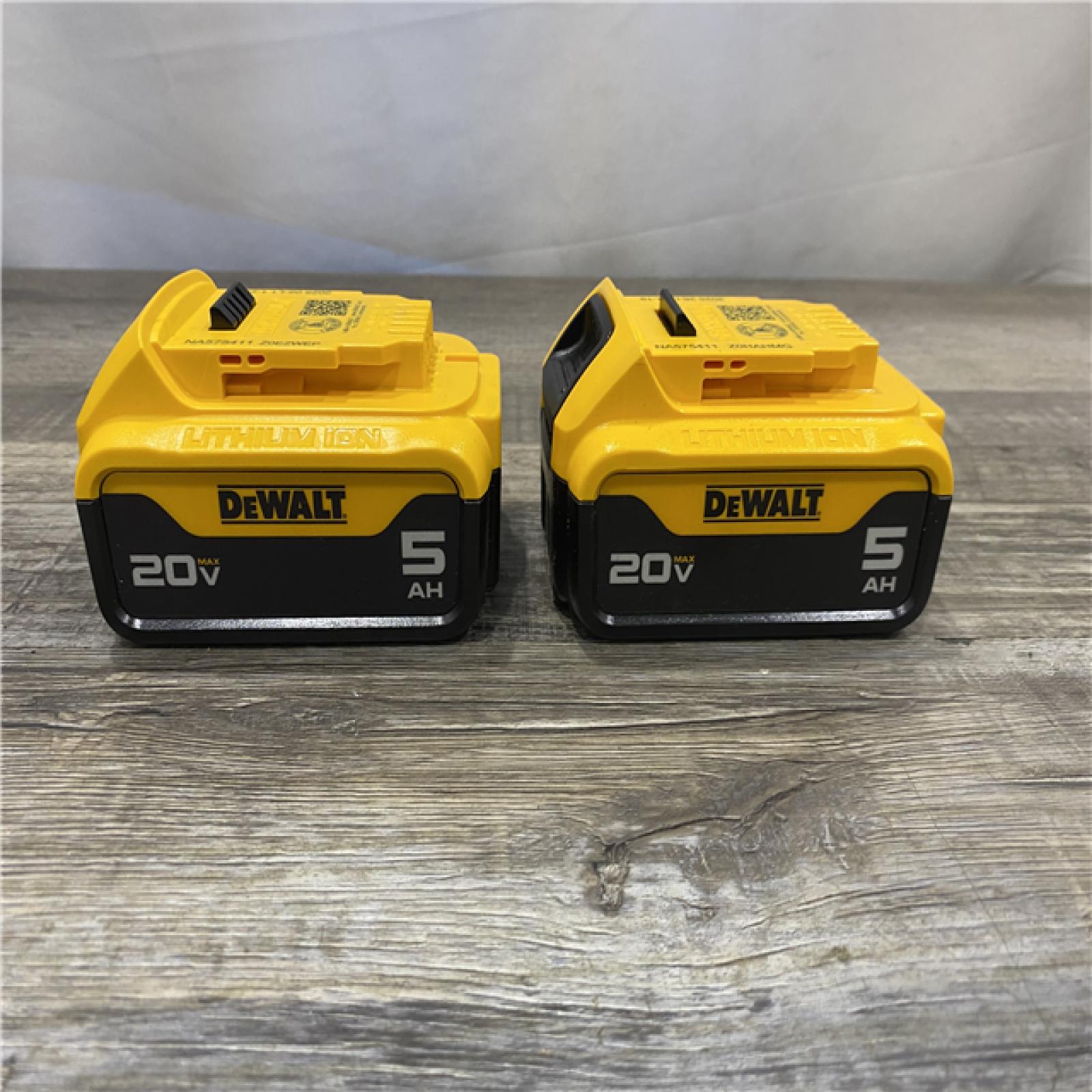 AS-IS DEWALT 20V MAX Lithium-Ion 5.0Ah Battery (2-Pack)
