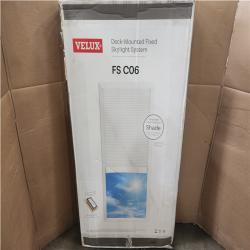 Phoenix NEW VELUX 21 in. x 45-3/4 in. Fixed Deck Mount Skylight with Laminated Low-E3 Glass, White Solar Powered Room Darkening Shade