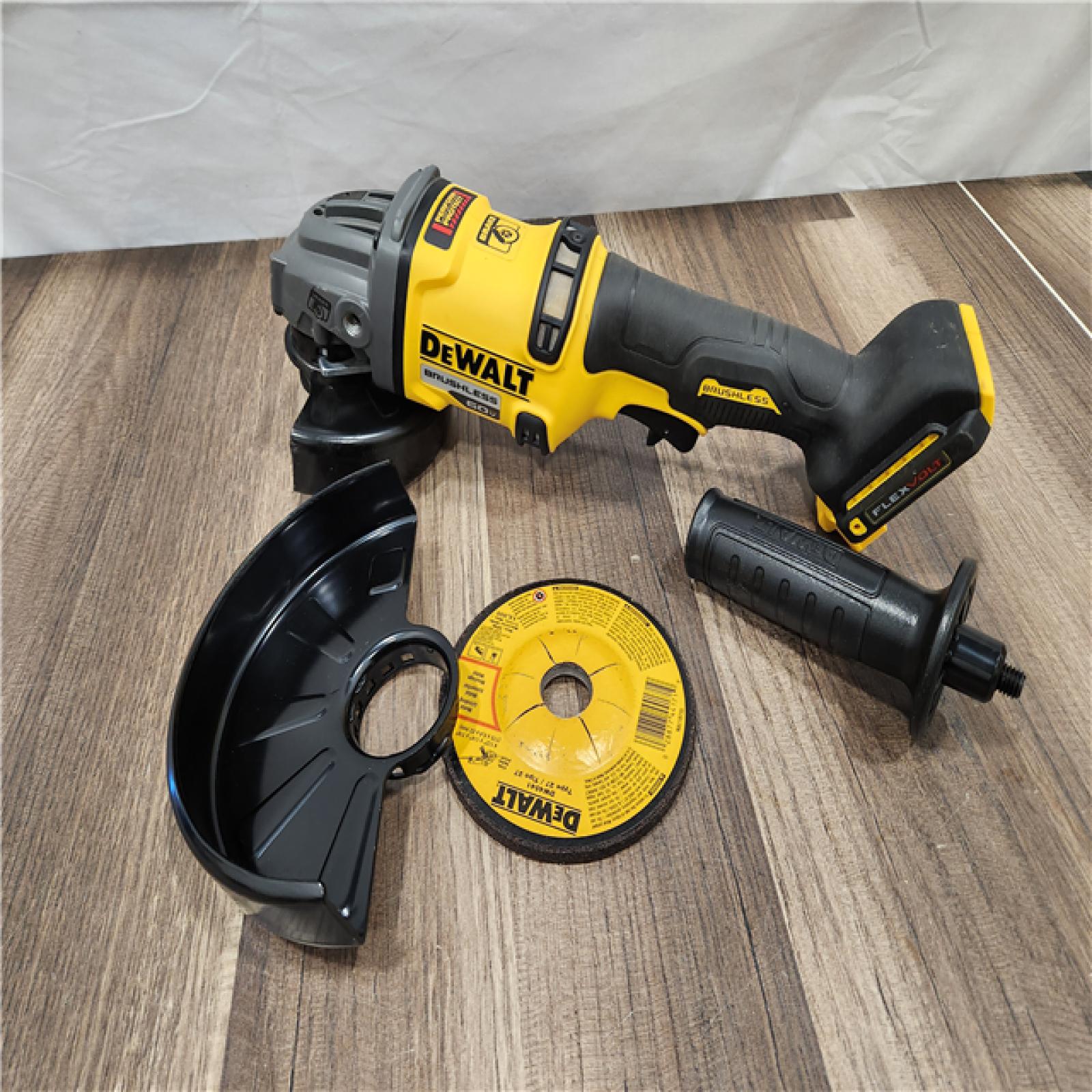 AS-IS - DEWALT 60V MAX Cordless Brushless 4.5 in. to 6 in. Small Angle Grinder with Kickback Brake (Tool Only)