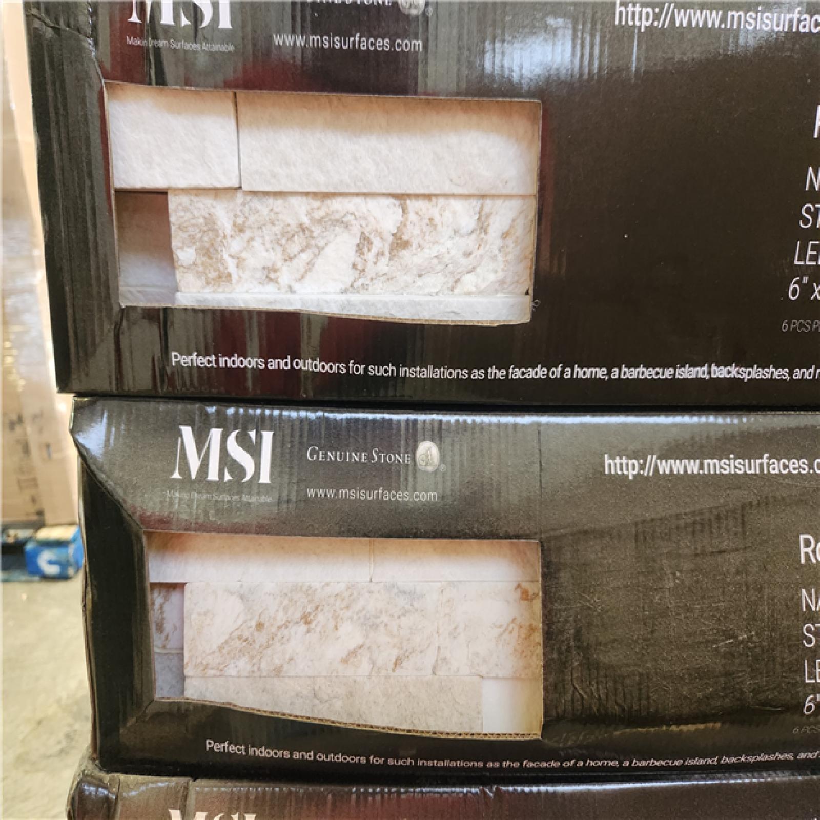 Phoenix AS-IS MSI Royal White Ledger Panel 6 in. x 24 in. Splitface Quartzite Wall Tile (186 sq. ft./31 Case)