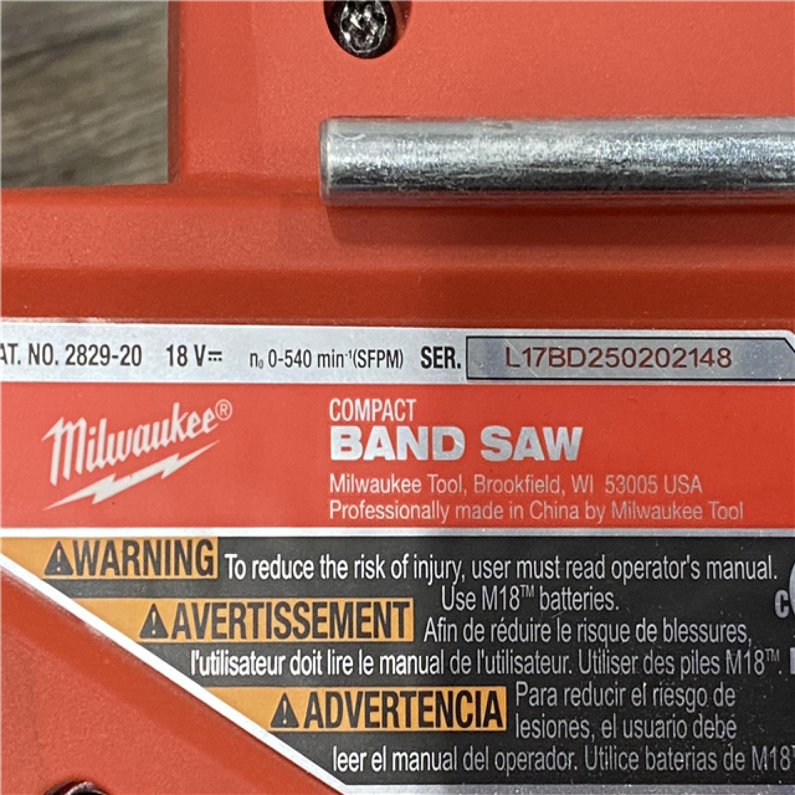 AS-IS Milwaukee FUEL 18V Lithium-Ion Brushless Cordless Compact Bandsaw (Tool-Only)