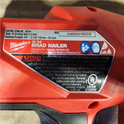 HOUSTON LOCATION - AS-IS (APPEARS LIKE NEW) Milwaukee M18 Fuel 18V Brushless 18-Gauge Brad Nailer 2746-20 (Bare Tool)