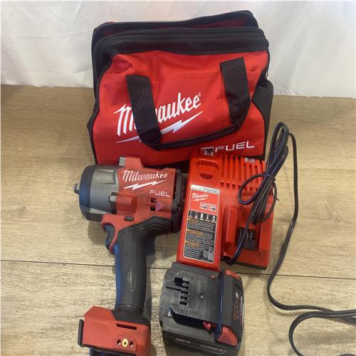 AS-IS Milwaukee FUEL 18V Lithium-Ion Brushless Cordless 1/2 in. Impact Wrench w/Friction Ring Kit
